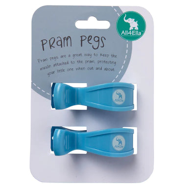 All4Ella 2 Pack Pram Pegs - Pastel Blue