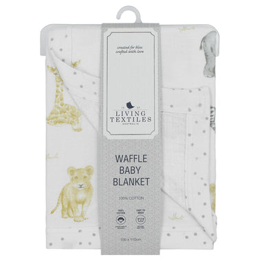 Living Textiles Cot Waffle Blanket Savanna Babies
