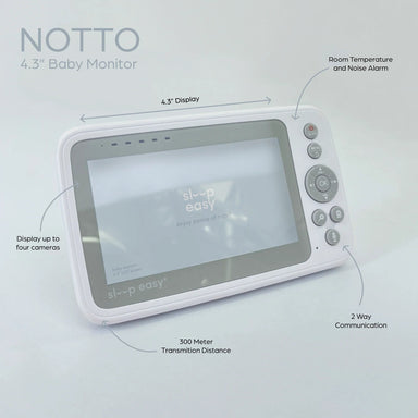 Sleep Easy Notto Premium Baby Video Monitor 4.3