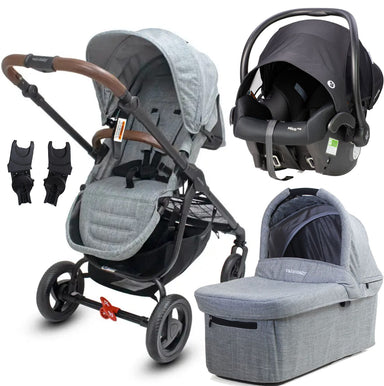 Valco Baby Trend Ultra & Bassinet (Grey Marle) Mico Plus Isofix Capsule Travel System