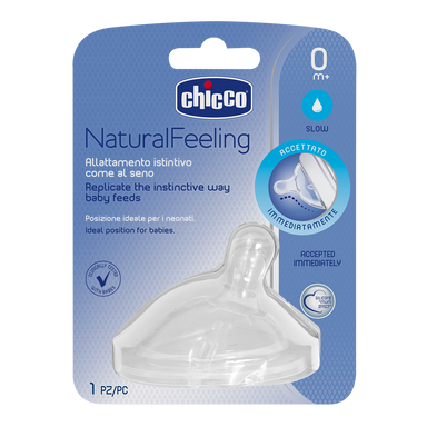 Chicco Natural Teat 1 Pack 0m+ SlowFlow