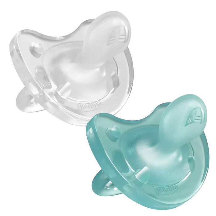 Chicco Physio Soft 0-6m Soother 2 Pack Blue