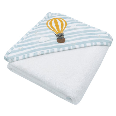 Living Textiles Hooded Towel - Up Up & Away/Stripes