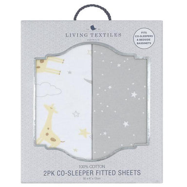 Living Textiles 2-pack Jersey Cradle/Co Sleeper Fitted Sheet - Noah