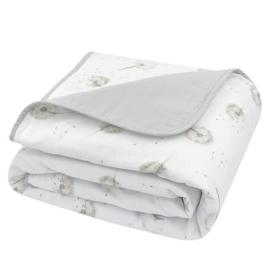 Living Textiles Muslin Cot Blanket Dandelion/Grey