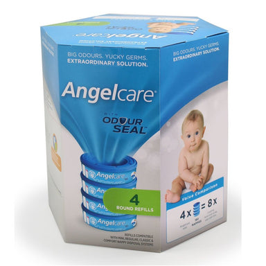 Angelcare Nappy Disposal System Refill Cassettes 4 Pack