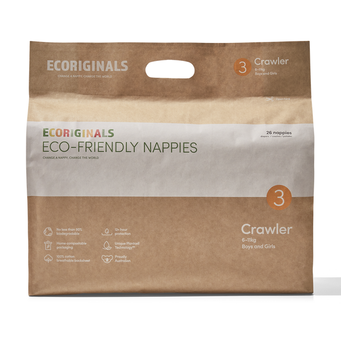 Ecoriginals Eco-Friendly Nappies - 3 Crawler (7-12kg)