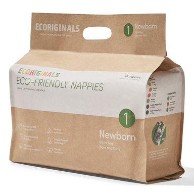 Ecoriginals Eco-Friendly Nappies - Newborn Plus (Up to 6kg)