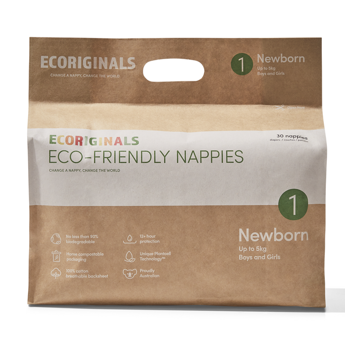 Ecoriginals Eco-Friendly Nappies - Newborn Plus (Up to 6kg)
