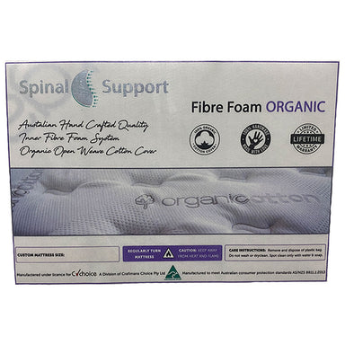 Spinal Support Boori Eden / Oasis Cot Mattress Fibre Foam Organic