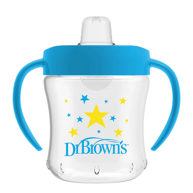 Dr Browns 180ml Soft Spout Cup With Handles 6 Months+ Blue