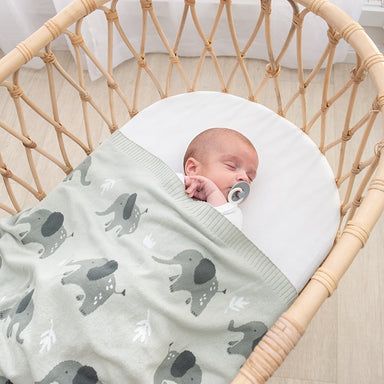 Living Textiles Whimsical Baby Blanket Elephant/Grey